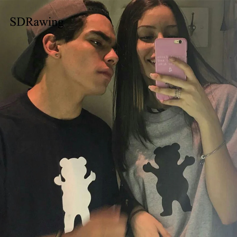 Funny cute online bear print cotton t shirts for girl boy friend Graphic Tees casual tops Hipster Yong Wear drop ship
Funny cute online bear print cotton t shirts for girl boy friend Graphic Tees casual tops Hipster Yong Wear drop ship
