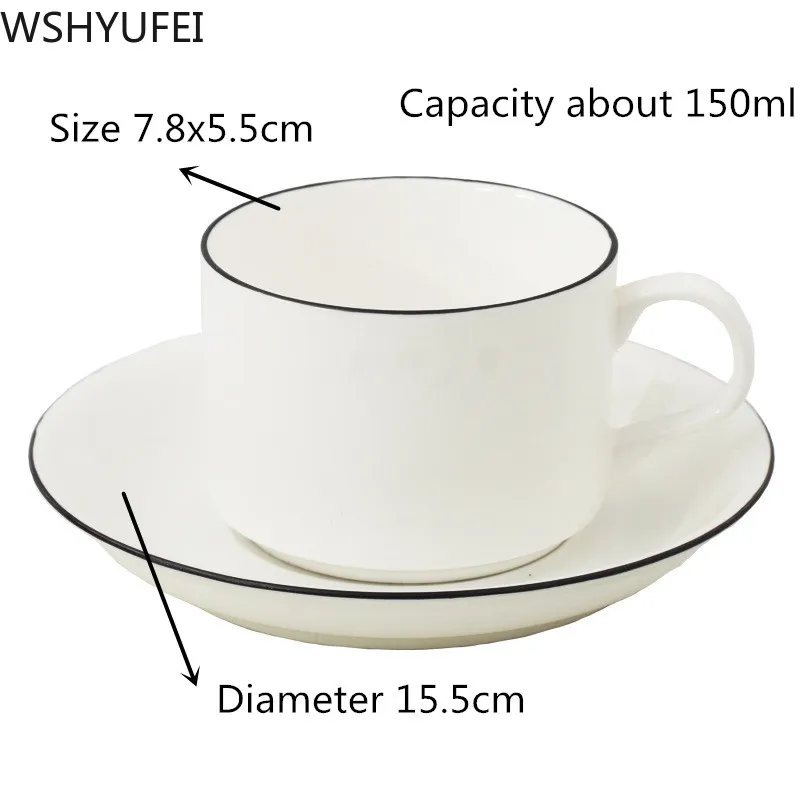 WSHYUFEI Simple Ceramic Cup High bone china coffee cup European office cup 1 cup, 1 spoon, 1 dish About 150ml
WSHYUFEI Simple Ceramic Cup High bone china coffee cup European office cup 1 cup, 1 spoon, 1 dish About 150ml