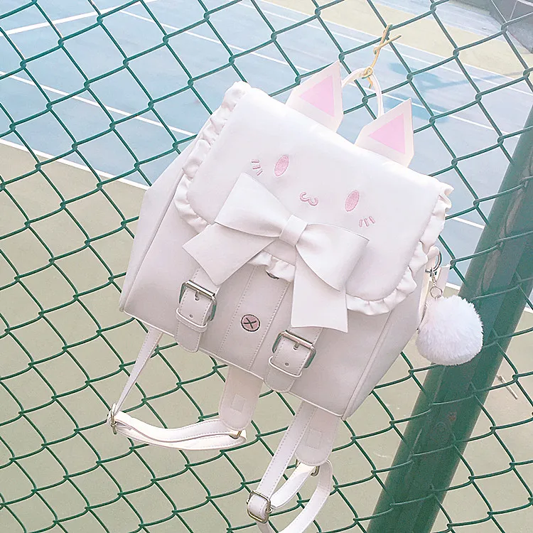 Bag for women Cute Soft sister girl embroidered cat backpack bow shoulder bag student bag
Bag for women Cute Soft sister girl embroidered cat backpack bow shoulder bag student bag