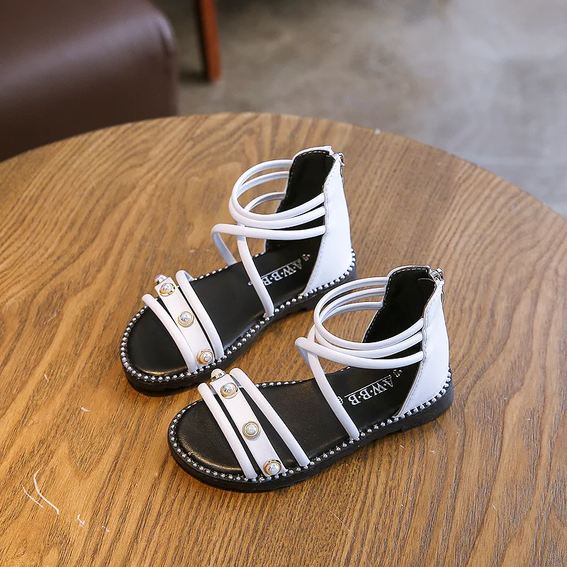 CUZULLAA Girls Pearl Roman Sandals Kids Summer Style Gladiator Shoes Children Elegant Non-slip Rubber Sole Shoes Size 26-36
CUZULLAA Girls Pearl Roman Sandals Kids Summer Style Gladiator Shoes Children Elegant Non-slip Rubber Sole Shoes Size 26-36