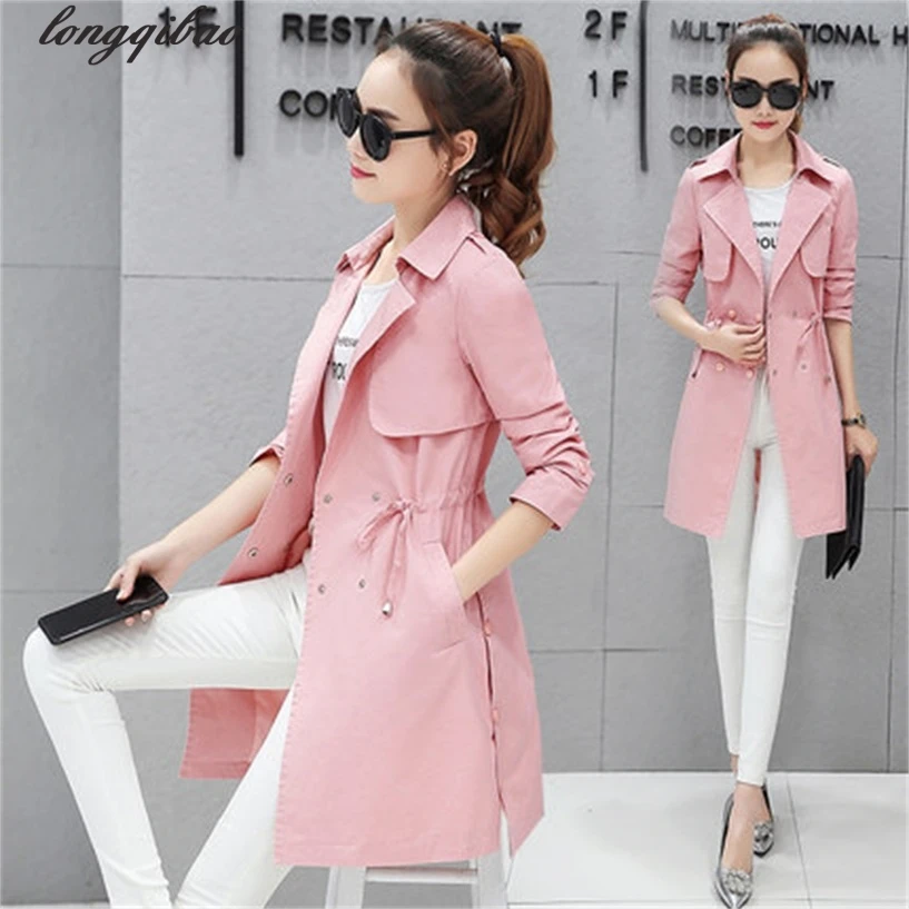 2017 Spring and Autumn New Korean long section of long sleeves Slim fashion temperament pure color coat TB7540
2017 Spring and Autumn New Korean long section of long sleeves Slim fashion temperament pure color coat TB7540
