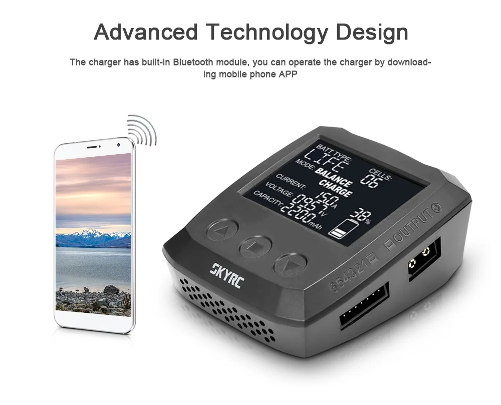 SKYRC B6 nano LiPo Battery Charger Discharger 15A/320W DC 9-32V Mini Charger for LiFe/ Lilon/ LiPo/ LiHV/ NiMH/ NiCd/ PB Battery
SKYRC B6 nano LiPo Battery Charger Discharger 15A/320W DC 9-32V Mini Charger for LiFe/ Lilon/ LiPo/ LiHV/ NiMH/ NiCd/ PB Battery
