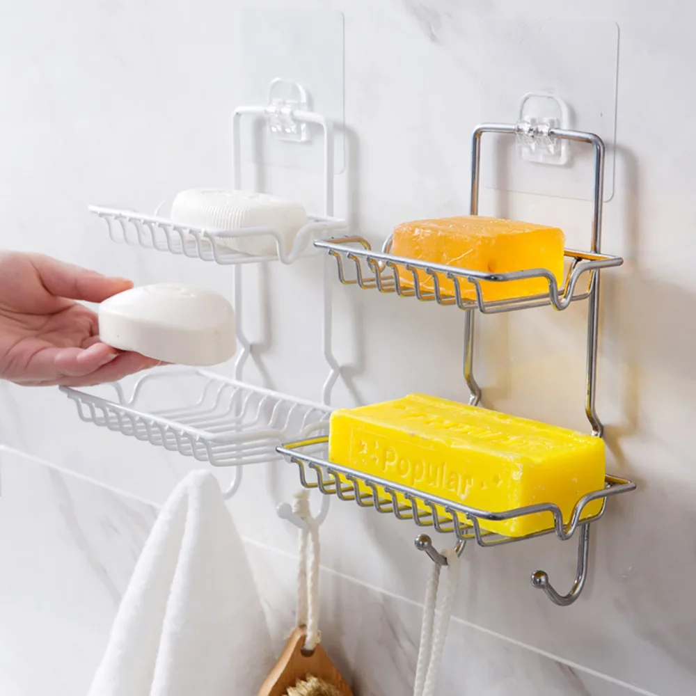 OTHERHOUSE Stainless Steel Double Layers Soap Dish Holder Bathroom Storage Shelf Soap Box Tray Support Plate Draining Holder
OTHERHOUSE Stainless Steel Double Layers Soap Dish Holder Bathroom Storage Shelf Soap Box Tray Support Plate Draining Holder