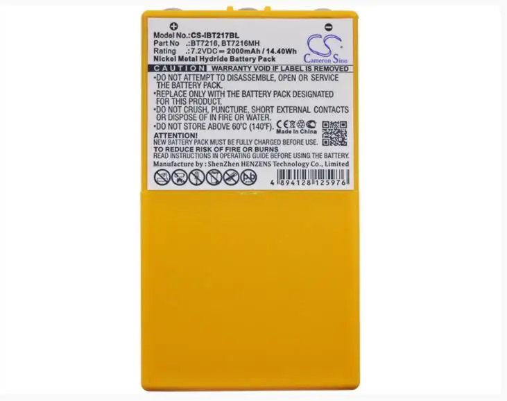 Cameron Sino 2000mAh battery for ITOWA Boggy Combi Caja Spohn 26.105 BT7216 BT7216MH Crane Remote Control Battery
Cameron Sino 2000mAh battery for ITOWA Boggy Combi Caja Spohn 26.105 BT7216 BT7216MH Crane Remote Control Battery