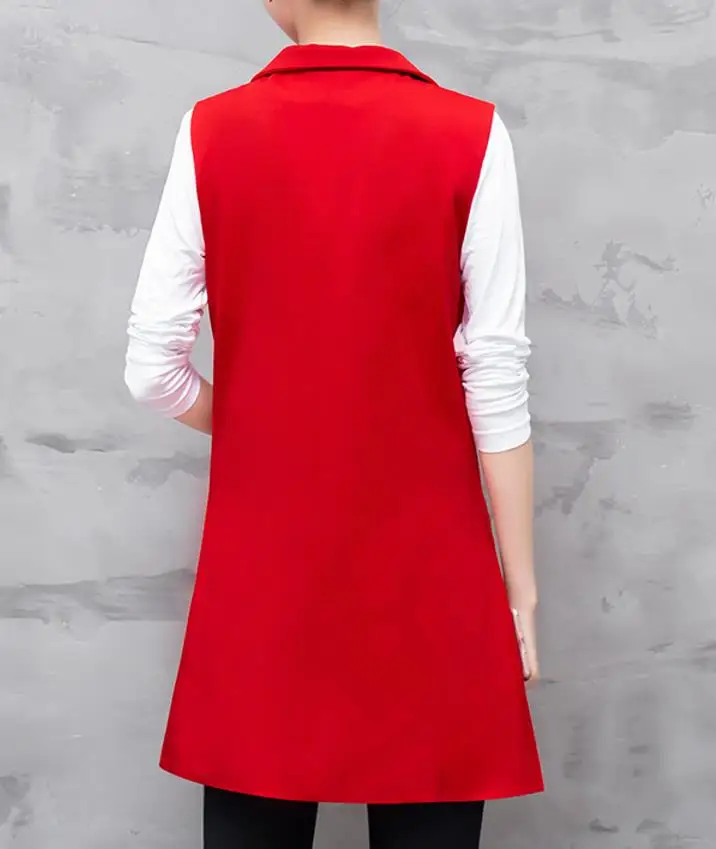 2020 AUTUMN New Sleeveless Blazer Women Slim Mid-Long Turn-down Collar Coat Casual VEST Plus Size 3XL
2020 AUTUMN New Sleeveless Blazer Women Slim Mid-Long Turn-down Collar Coat Casual VEST Plus Size 3XL