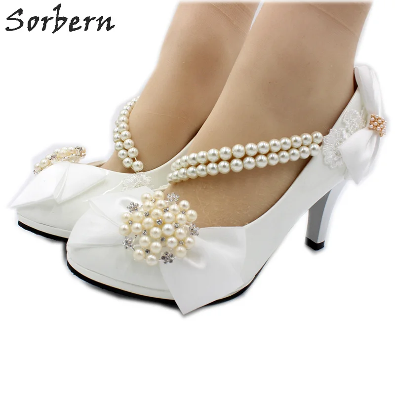 Sorbern Beaded Bowknot Wedding Shoes Beading Straps Med Heels Pointed Toe Heels Pumps Bow Heels 5cm 8cm Kitten Heels
Sorbern Beaded Bowknot Wedding Shoes Beading Straps Med Heels Pointed Toe Heels Pumps Bow Heels 5cm 8cm Kitten Heels
