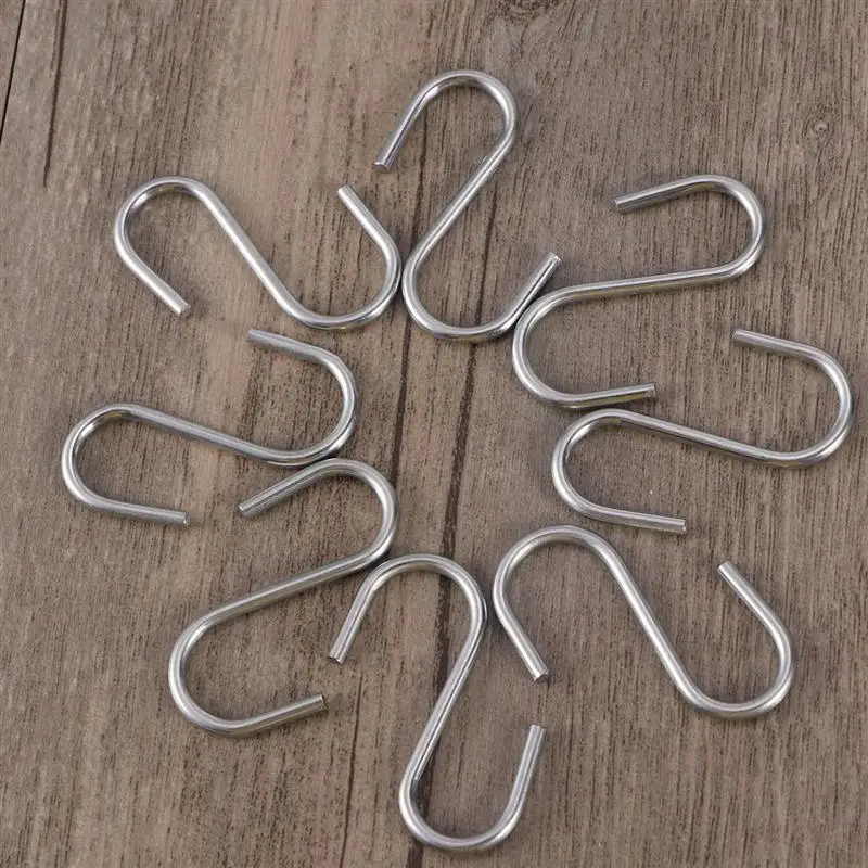 10 Pcs S Shaped Hooks Stainless Steel Heavy Duty Galvanized Iron Wire Clasp Over Tool Utensils Hangers Door Clothes Rack
10 Pcs S Shaped Hooks Stainless Steel Heavy Duty Galvanized Iron Wire Clasp Over Tool Utensils Hangers Door Clothes Rack