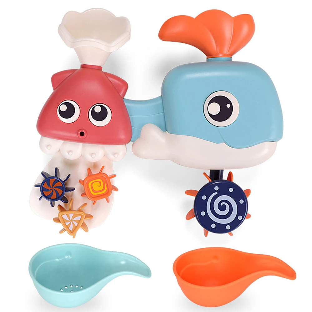 Детские игрушки для душа милые осьминога Кита водяного колеса детский кран