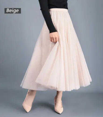 Women High Waist Lace Mesh Tulle Floral Long Skirt Ladies Layered Maxi Skirts Ladies Solid Mesh Patchwork Ankel Length Skirt
Women High Waist Lace Mesh Tulle Floral Long Skirt Ladies Layered Maxi Skirts Ladies Solid Mesh Patchwork Ankel Length Skirt