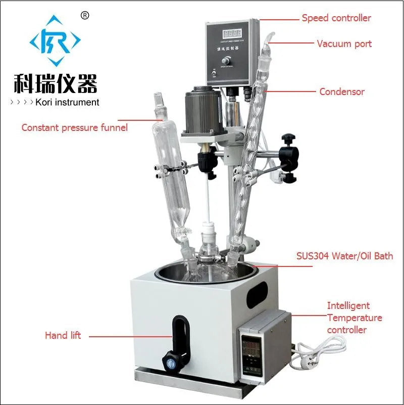 2L Laboratory Equipment China Manufacturer Vacuum Glass Reactors/ Single Neck reaction kettle for Industrial&Biochemical& Lab
2L Laboratory Equipment China Manufacturer Vacuum Glass Reactors/ Single Neck reaction kettle for Industrial&Biochemical& Lab