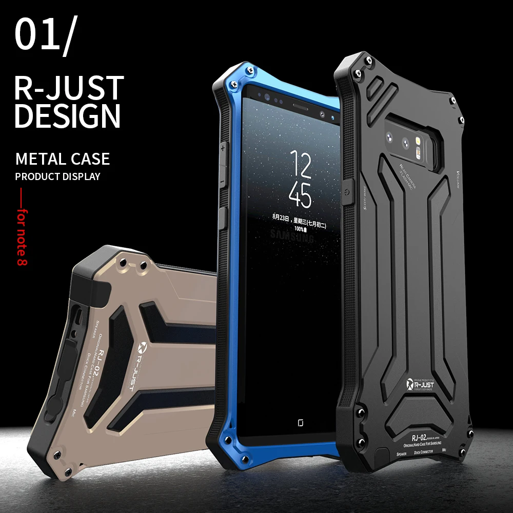 R-JUST Life Waterproof Aluminum Case For Samsung Note 8 Shock Dropproof Metal Silicone Cover For Samsung galaxy note 8 Newest 
R-JUST Life Waterproof Aluminum Case For Samsung Note 8 Shock Dropproof Metal Silicone Cover For Samsung galaxy note 8 Newest