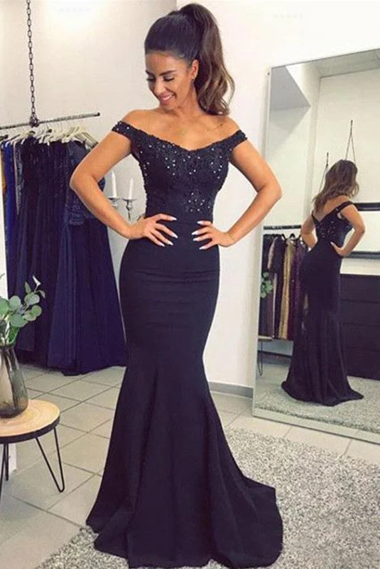 vestido de gala Newest Navy Blue Prom Dresses 2019 Mermaid Evening Formal Gowns Off-the-Shoulder Sleeveless
vestido de gala Newest Navy Blue Prom Dresses 2019 Mermaid Evening Formal Gowns Off-the-Shoulder Sleeveless