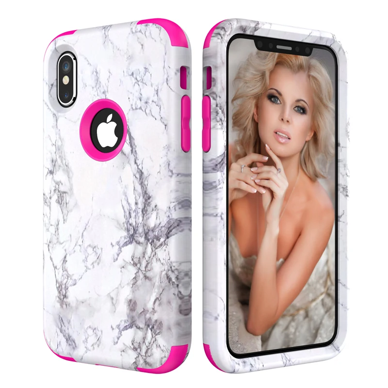 Для iPhone XS XR задний Чехол Из Мраморной кожи Ударопрочный силиконовый чехол для