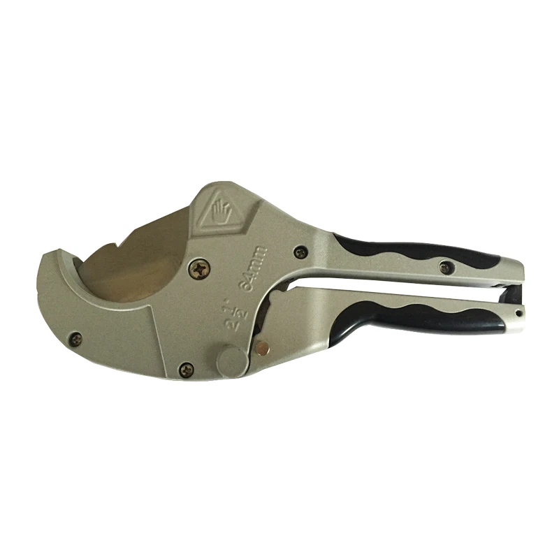 Plastic pipe cutter aluminum alloy body stailess steel blade scissors max cut 64mm with ratchet gear easy for PVC PU PP-P PE
Plastic pipe cutter aluminum alloy body stailess steel blade scissors max cut 64mm with ratchet gear easy for PVC PU PP-P PE