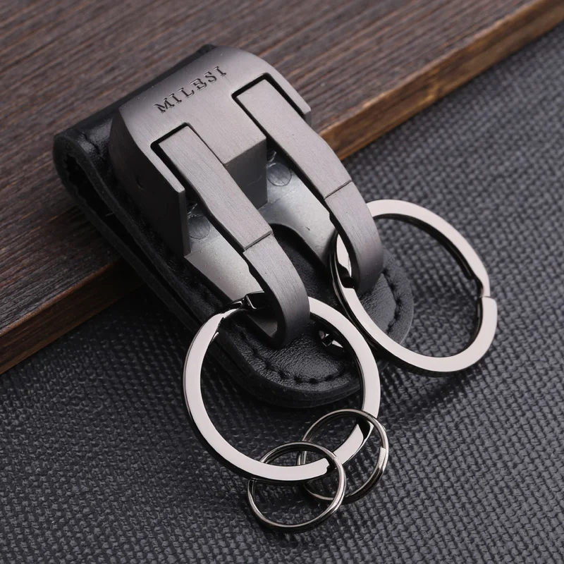 Milesi Brand Men KeyChain Belt Clip Pull Auto Lock Key Chain Double Ring Men Car Key Holder Novelty Trinket Genuine Leather gift
Milesi Brand Men KeyChain Belt Clip Pull Auto Lock Key Chain Double Ring Men Car Key Holder Novelty Trinket Genuine Leather gift