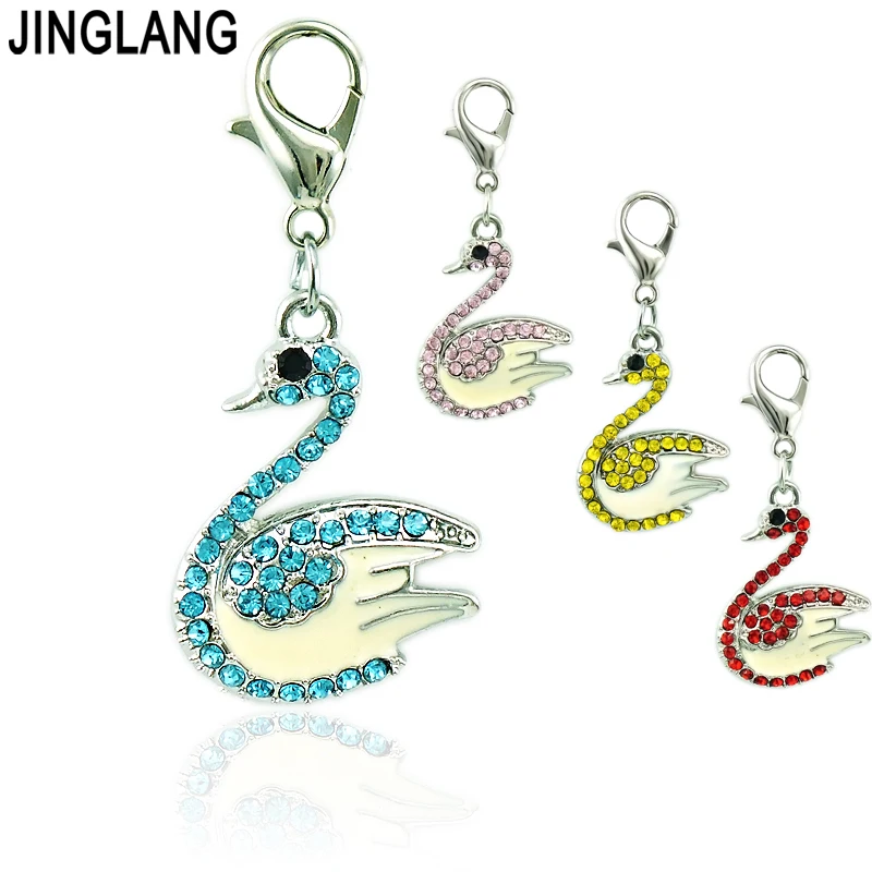 JINGLANG Fashion Animal Lobster Clasp Charms Dangle Rhinestone Swan Pendants DIY Charms For Jewelry Making Accessories Wholesale
JINGLANG Fashion Animal Lobster Clasp Charms Dangle Rhinestone Swan Pendants DIY Charms For Jewelry Making Accessories Wholesale