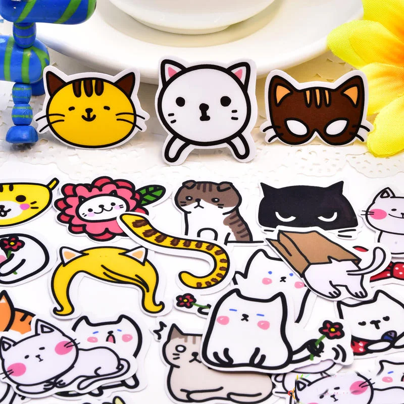 44pcs Creative kawaii Cute Cartoon Naughty cats scrapbooking stickers /decorative sticker /DIY craft photo albums/Children
44pcs Creative kawaii Cute Cartoon Naughty cats scrapbooking stickers /decorative sticker /DIY craft photo albums/Children