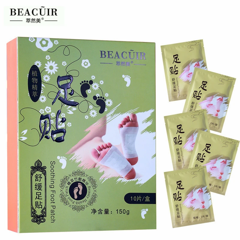 BEACUIR 100 пластырей Детокс пластырь для ног бамбуковые Уксусные накладки наборы