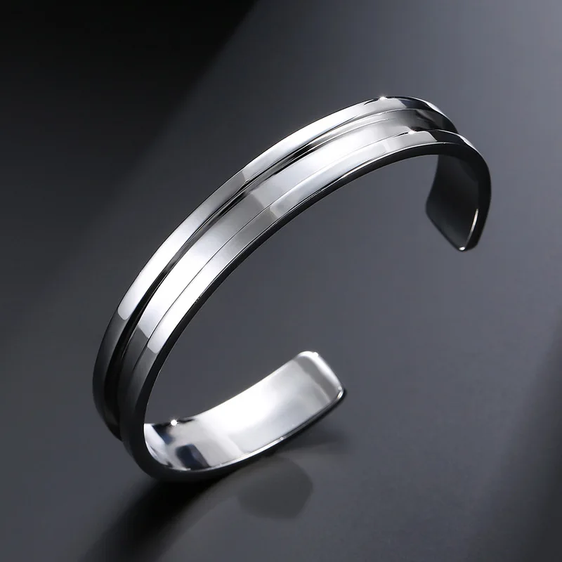 JUREO Alloy Open Bracelets Polish Electroplate Bracelet Three Colors Optional Bangle Party Jewelry For Women Men | Украшения и