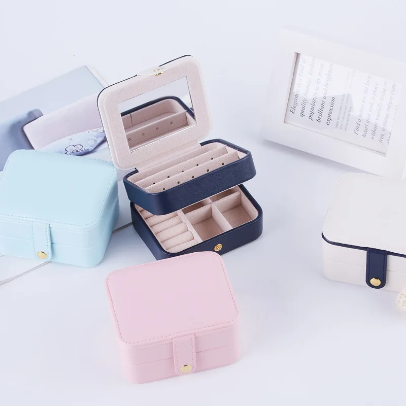 Korean Creative Small Jewelry organizer Multilayer Portable Travel Jewelry Box Leather Ear Nail Earring Receiving Small Box
Korean Creative Small Jewelry organizer Multilayer Portable Travel Jewelry Box Leather Ear Nail Earring Receiving Small Box