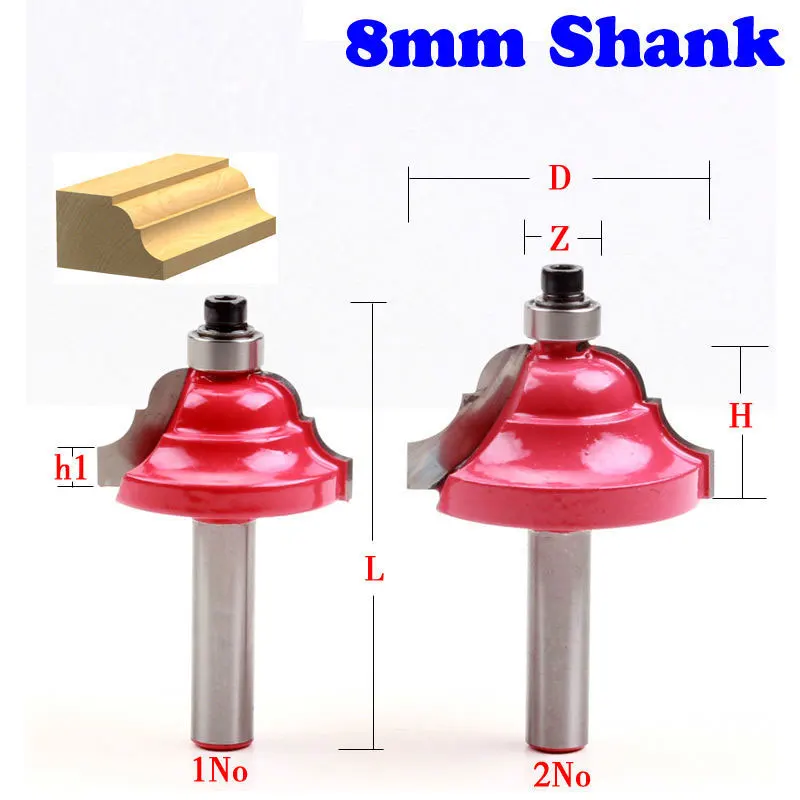 1pc High Quality Double Roman Ogee Edging Router Bit - Large - 8mm shank Dovetail Router Bit Cutter wood working
1pc High Quality Double Roman Ogee Edging Router Bit - Large - 8mm shank Dovetail Router Bit Cutter wood working
