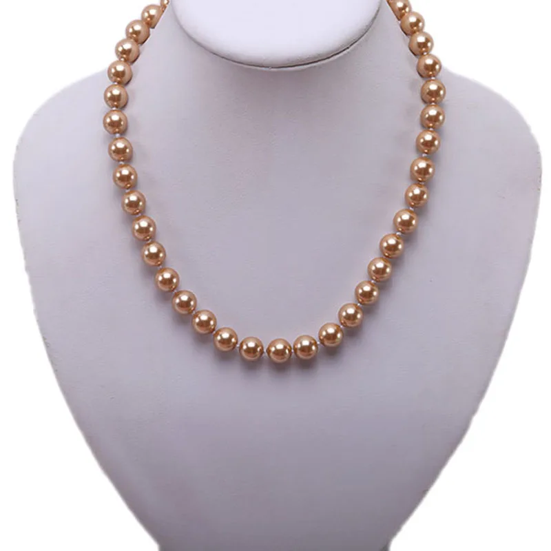 JYX 2019 charming necklace light coffee 12mm Seashell Pearl Round Beads Necklace high quality 16.5" elegant jewelry for women
JYX 2019 charming necklace light coffee 12mm Seashell Pearl Round Beads Necklace high quality 16.5" elegant jewelry for women