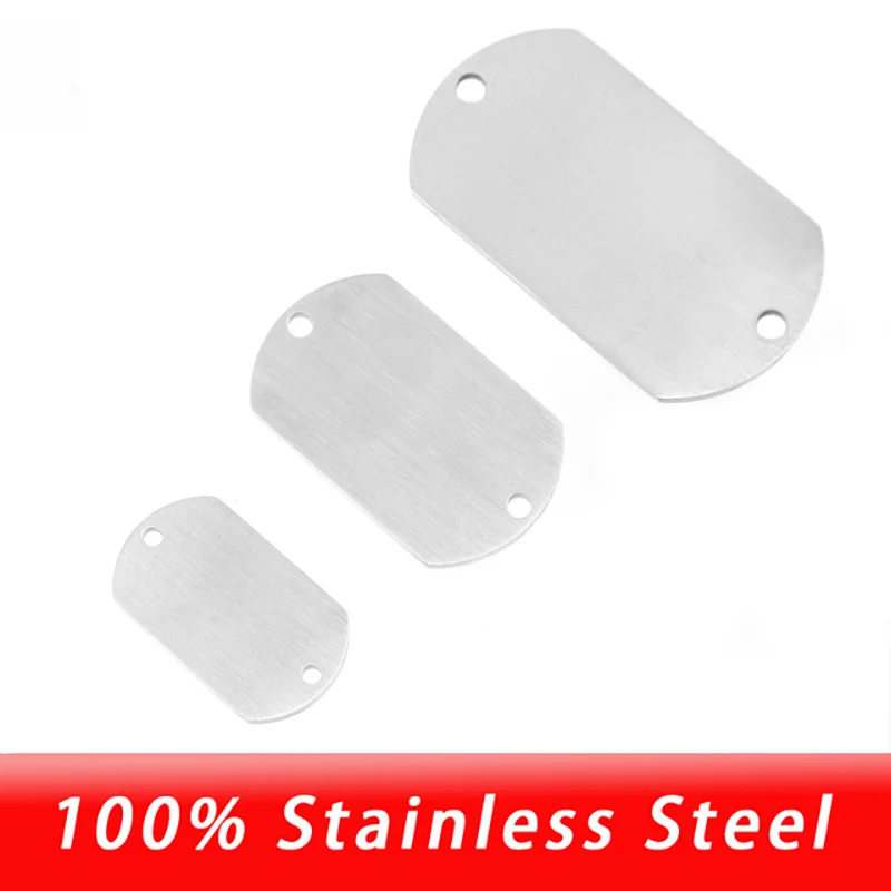 Stainless Steel Matte Surface 2 Loop Holes Dog Tag Blank ID Tags Both Sides Brush Polished High Quality Wholesale 50pcs
Stainless Steel Matte Surface 2 Loop Holes Dog Tag Blank ID Tags Both Sides Brush Polished High Quality Wholesale 50pcs