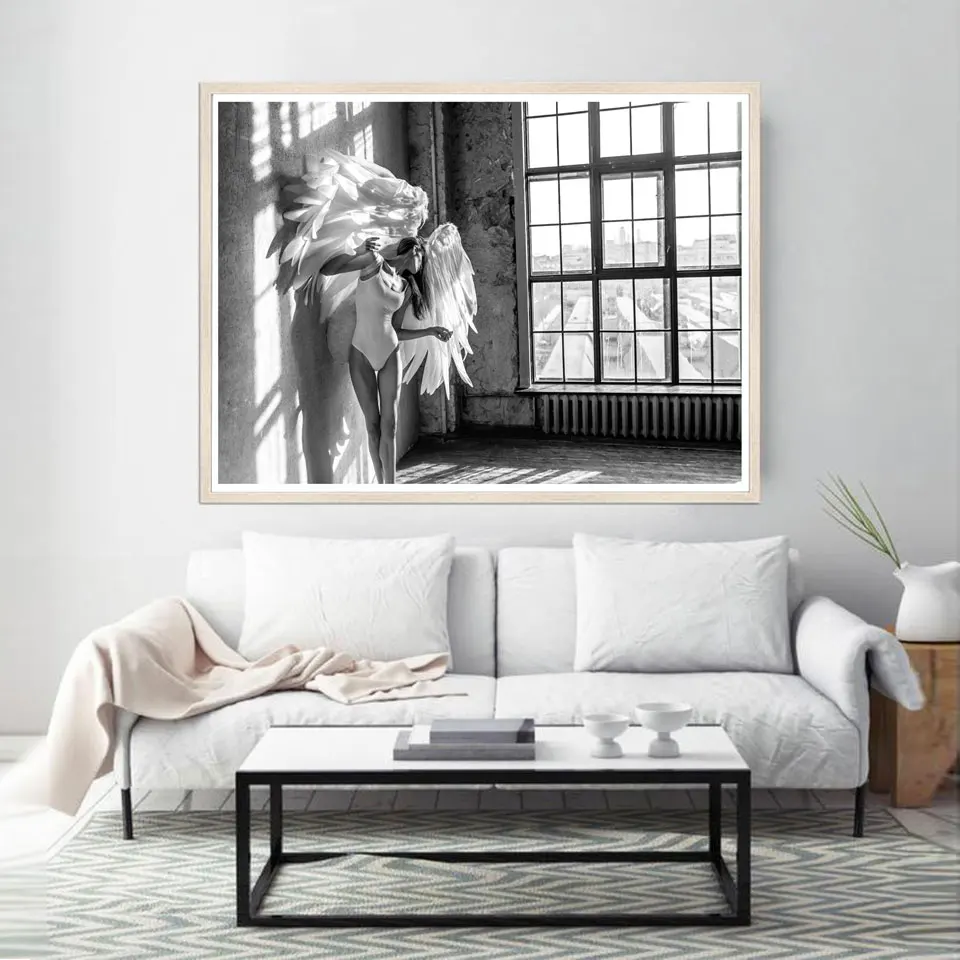Black and White Prints Woman Angel Posters Nordic Photography Art Canvas Painting Modern Wall Pictures For Living Room Decor
Black and White Prints Woman Angel Posters Nordic Photography Art Canvas Painting Modern Wall Pictures For Living Room Decor