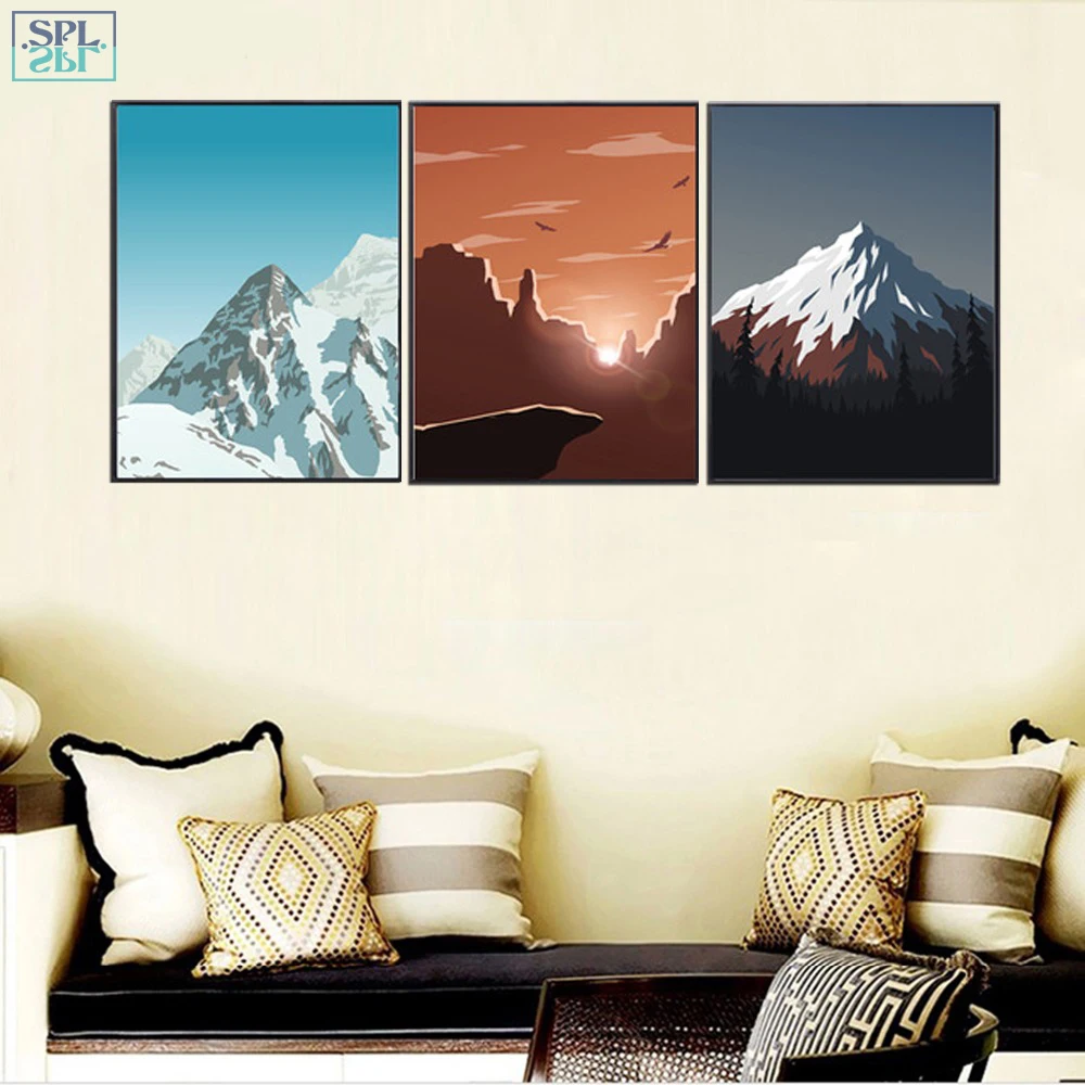 SPLSPL Modern Wall Art Canvas Poster Majestic Snowy Mountains Landscape Canvas Painting Wall Pictures For Living Room Decor
SPLSPL Modern Wall Art Canvas Poster Majestic Snowy Mountains Landscape Canvas Painting Wall Pictures For Living Room Decor