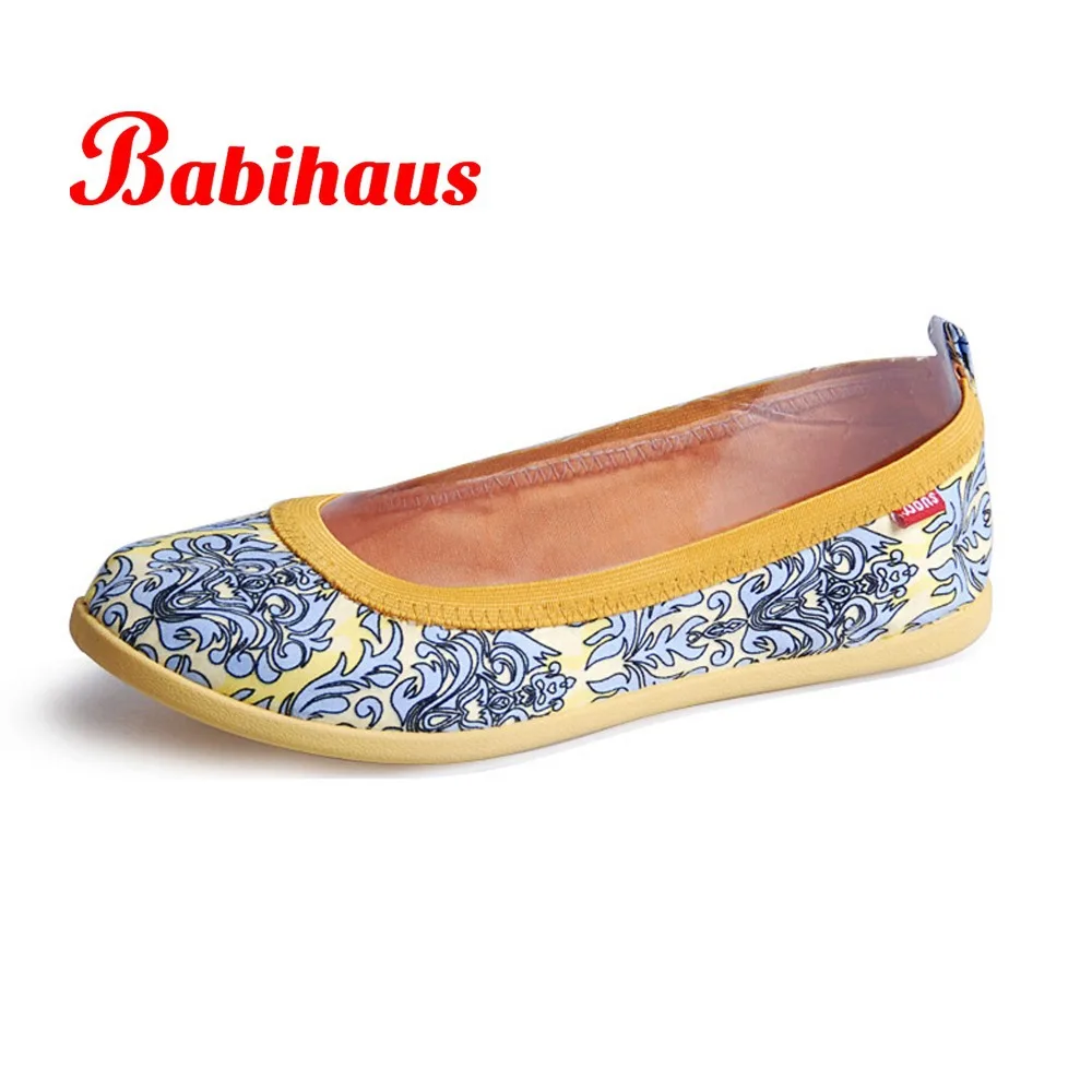 Brand Women Floral Pattern Canvas Shoes Female Folk Style Flat Loafers Ladies Slip on Casual Sandals Sapatos Femininos | Обувь