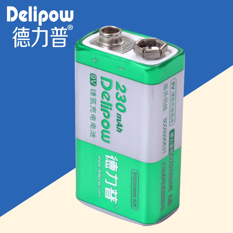 Аккумуляторная батарея 6F22 для беспроводного микрофона 9 В 230 мАч|rechargeable batteries wireless