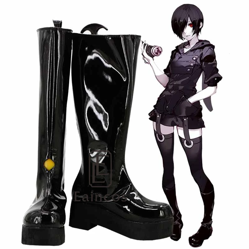 Аниме Токийский Гуль Touka Kirishima черные сапоги для боя Косплей Хэллоуин Обувь