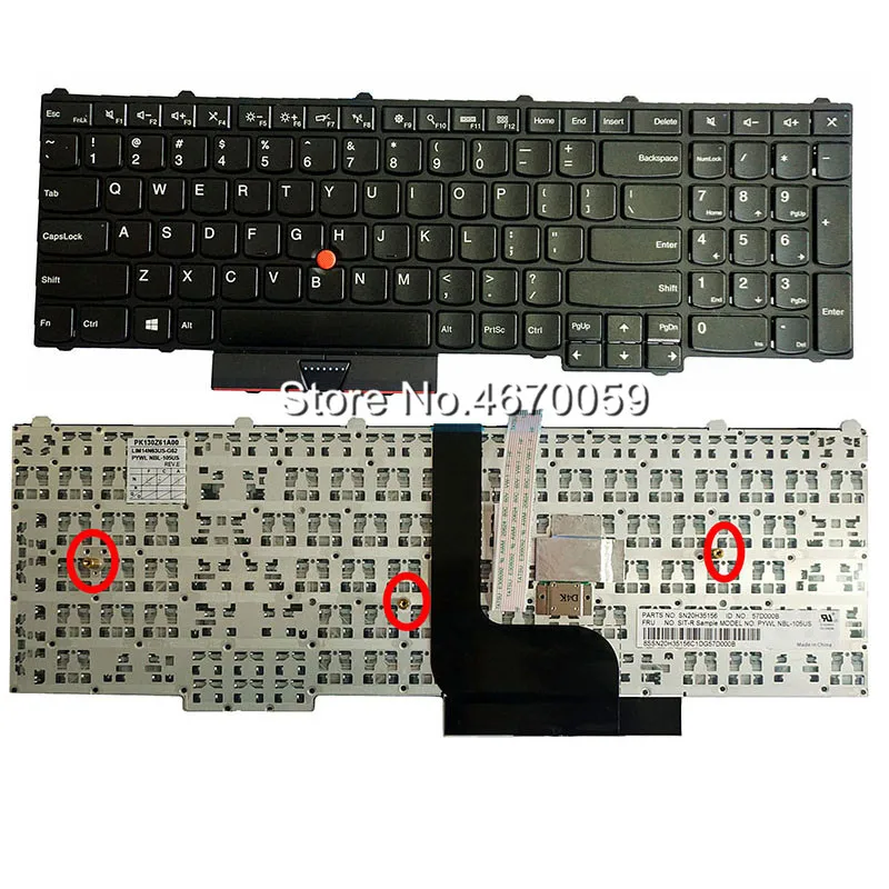 Новые черные US клавиатура для IBM lenovo Thinkpad P50 P70 P51 серийные ноутбуки указатель
