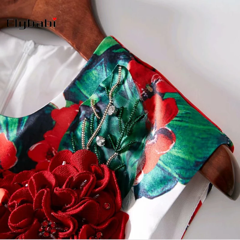 Flower print 2019 high quality new fashion design sleeveless O-Neck A-Line Streetwear Mid-Calf dress women's clothing
Flower print 2019 high quality new fashion design sleeveless O-Neck A-Line Streetwear Mid-Calf dress women's clothing