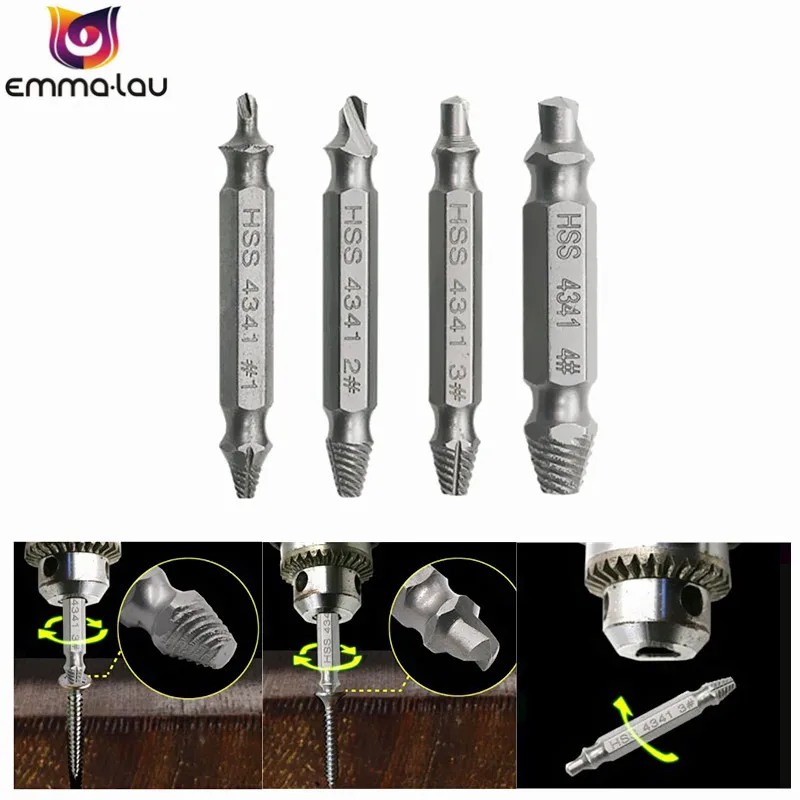 4Pcs/Set Damaged Screw Remover Extractor Removal Set 3-12mm Screw Easy Out Broken Screws Bolt Remover Deburrer Tool
4Pcs/Set Damaged Screw Remover Extractor Removal Set 3-12mm Screw Easy Out Broken Screws Bolt Remover Deburrer Tool