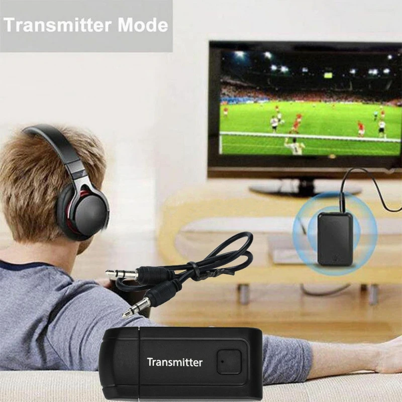Bluetooth audio transmitter 3.5mm Stereo USB Transmitter Adapter Wireless Dongle Music Audio | Электроника