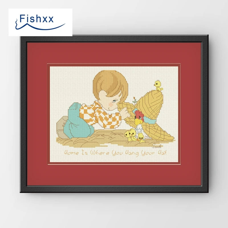 European Style Idyllic Cartoon Characters Fishxx Cross Stitch Kit H218 Boy And Chick Family DIY Embroidery
European Style Idyllic Cartoon Characters Fishxx Cross Stitch Kit H218 Boy And Chick Family DIY Embroidery