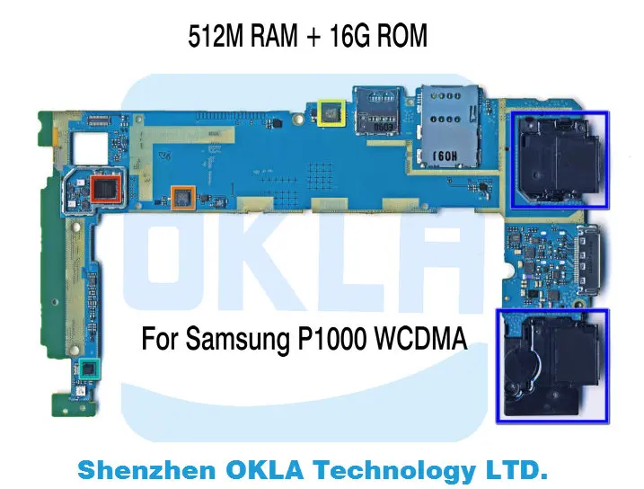 Материнская плата WCDMA для Samsung P1000 512 МБ ОЗУ 16 Гб ПЗУ 1 шт. материнская логическая