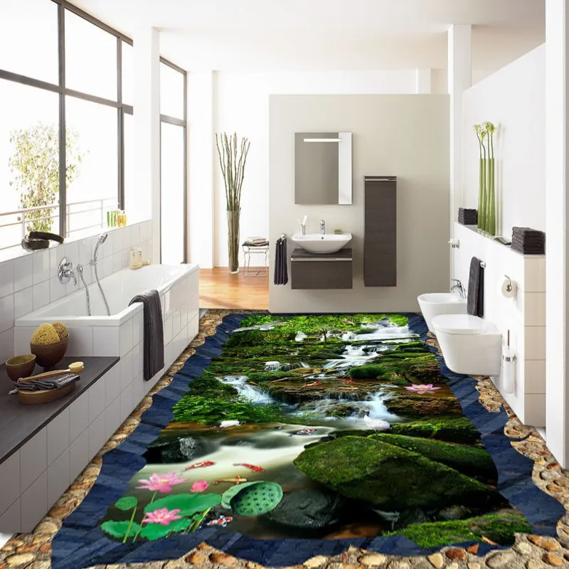 Free Shipping Natural scenery Crane Carp 3D painting floor wear non-slip bedroom square bathroom living room flooring mural
Free Shipping Natural scenery Crane Carp 3D painting floor wear non-slip bedroom square bathroom living room flooring mural