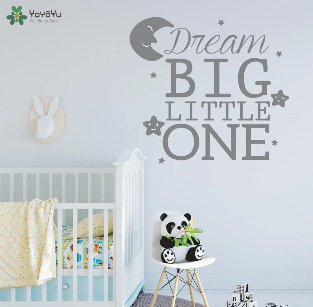 YOYOYU Dream Big Little One Quote Wall Stickers For Baby Rooms Bedroom Wall Decal Kids Gift Art Mural Removable Modern DIY SY491
YOYOYU Dream Big Little One Quote Wall Stickers For Baby Rooms Bedroom Wall Decal Kids Gift Art Mural Removable Modern DIY SY491