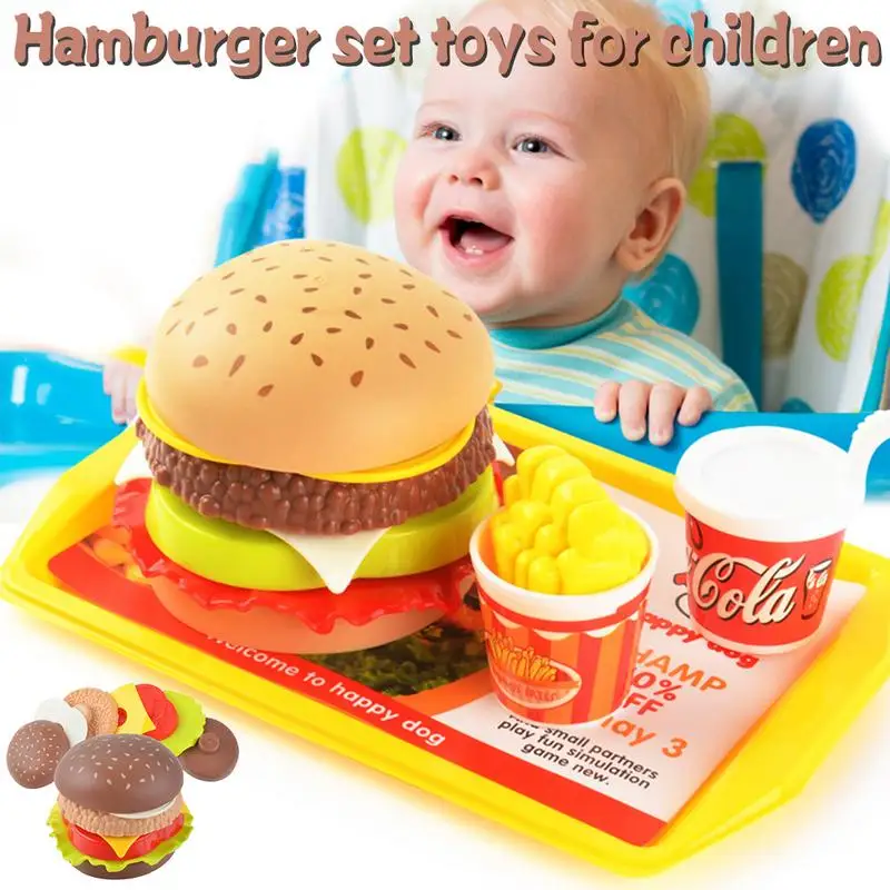 Kids ABS Play Fast Food Set Mini Miniature Burger Bread Cola French Fries Pretend Play Kitchen Toys For Toddlers Children
Kids ABS Play Fast Food Set Mini Miniature Burger Bread Cola French Fries Pretend Play Kitchen Toys For Toddlers Children