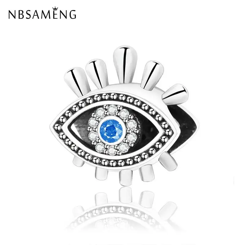 Real 925 Sterling Silver Beads Blue Crystal Long Eyelashes Evil Eye Charm Fit Original Bracelets Necklace DIY Jewelry
Real 925 Sterling Silver Beads Blue Crystal Long Eyelashes Evil Eye Charm Fit Original Bracelets Necklace DIY Jewelry