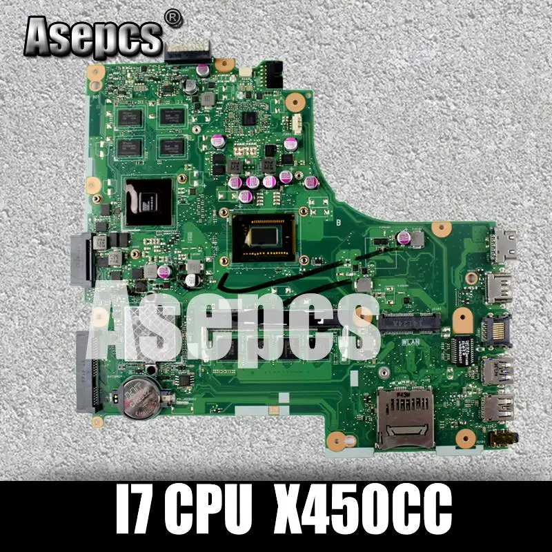 Asepcs X450CC материнская плата для ноутбука For Asus X450C X450 тест оригинальная I7