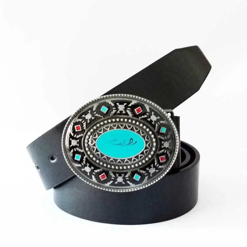 Мужская бирюзовая пряжка для ремня с черным ремнем|belt buckle|belt buckle westernwestern belt |