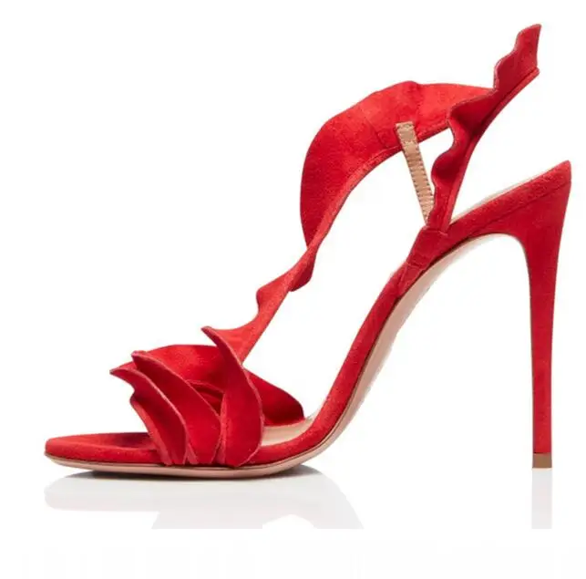 New Arrivals Red Suede Women Sandals Cut-out Ruffles Strap Wedding Shoes Bride Ladies Gladiator Heels Women Shoes Plus Size 46
New Arrivals Red Suede Women Sandals Cut-out Ruffles Strap Wedding Shoes Bride Ladies Gladiator Heels Women Shoes Plus Size 46