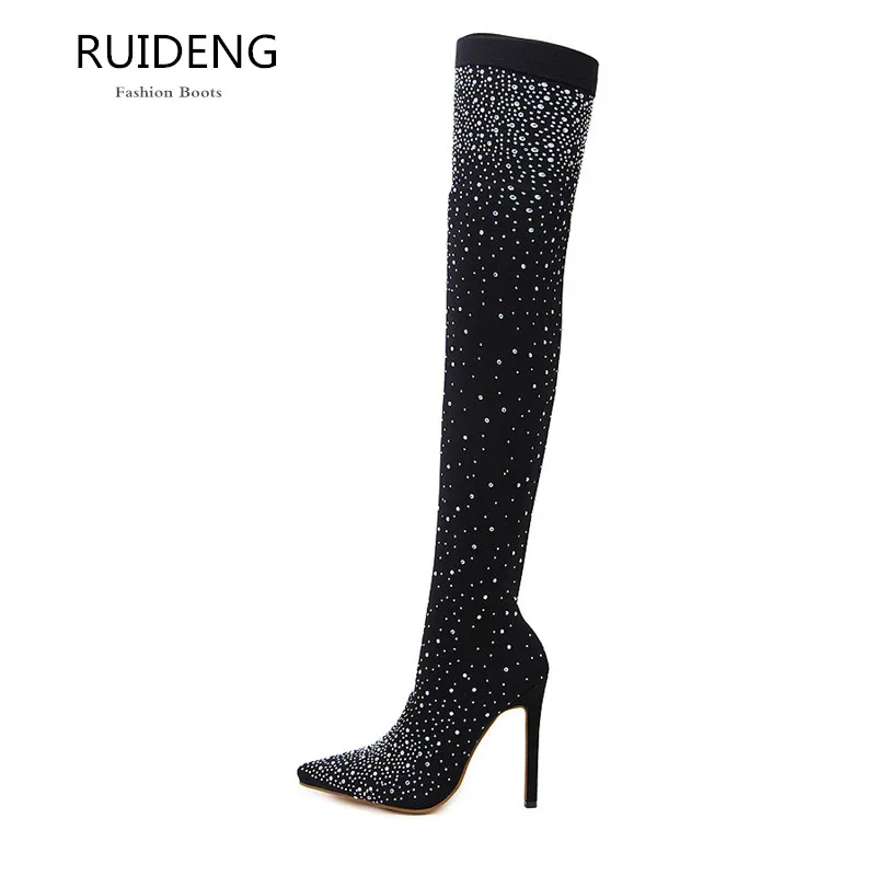 NEW women over the knee boots high heel sexy spring and autumn silp on pointed toe fashion shoes Handmade stretch fabric solid
NEW women over the knee boots high heel sexy spring and autumn silp on pointed toe fashion shoes Handmade stretch fabric solid