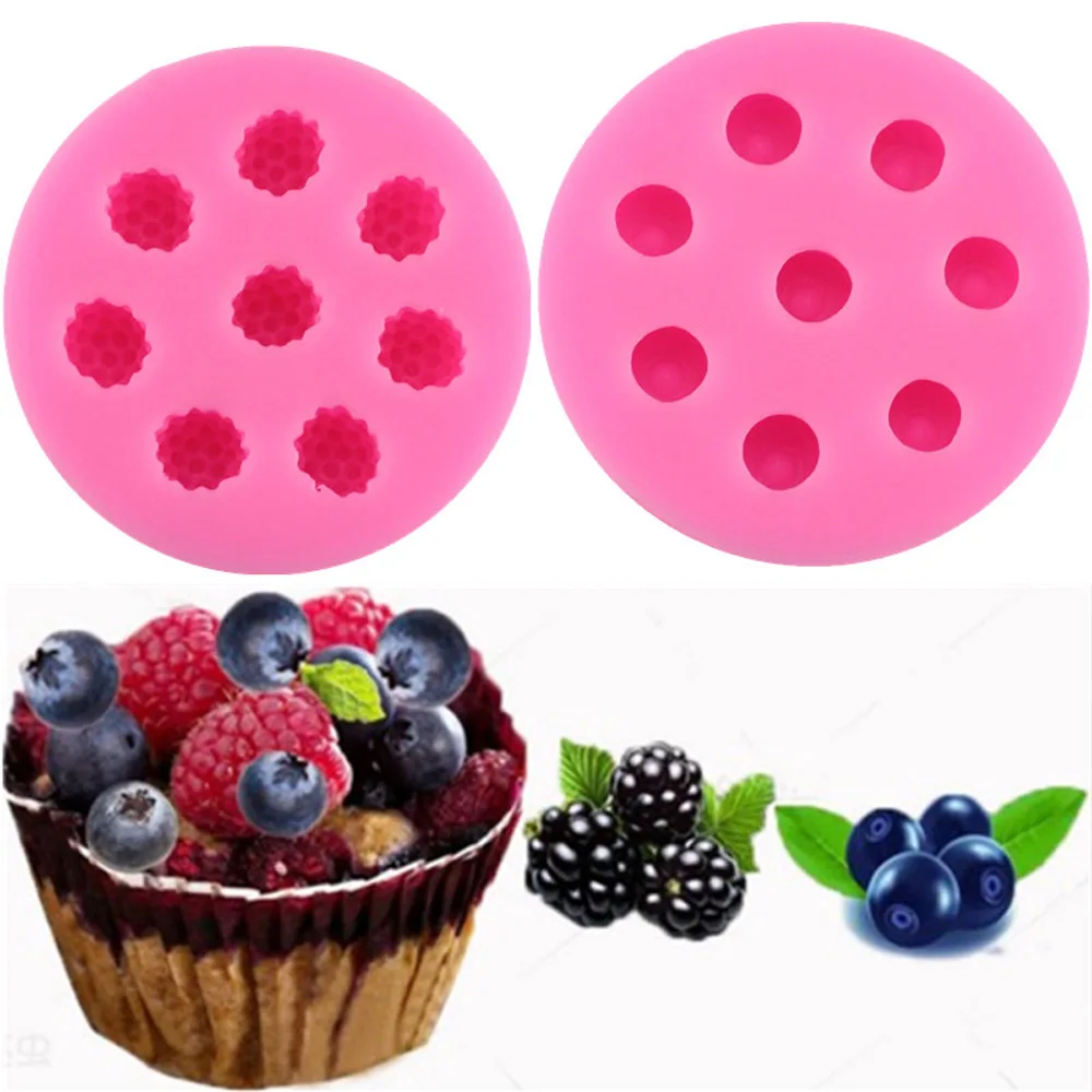 (1Pcs Blueberry and 1Pcs Raspberry) Shape Silicone Fondant Moulds Kitchen Accessories
(1Pcs Blueberry and 1Pcs Raspberry) Shape Silicone Fondant Moulds Kitchen Accessories