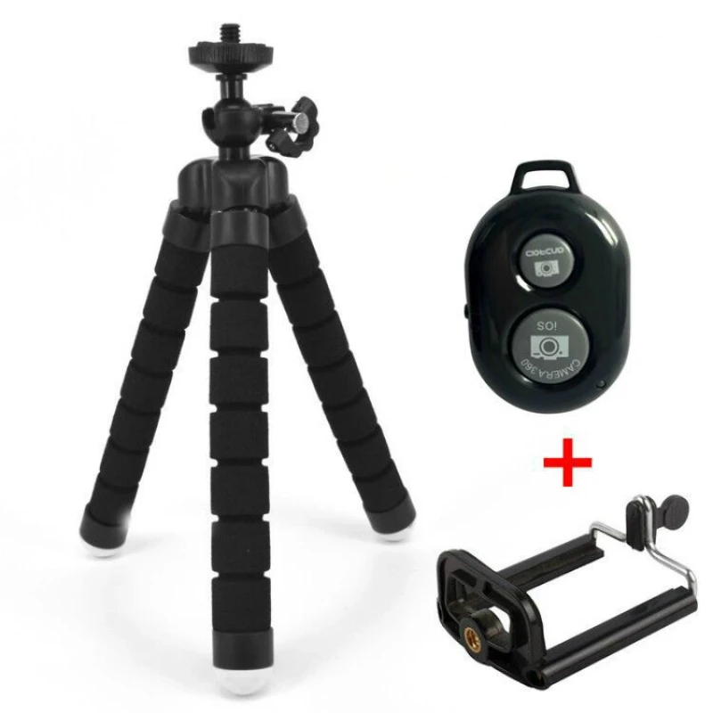 Mini Tripod for Phone with Clip Flexible Sponge Octopus Tripod With Bluetooth Remote Shutter Pocket Tripod for Mobile iPhone Etc
Mini Tripod for Phone with Clip Flexible Sponge Octopus Tripod With Bluetooth Remote Shutter Pocket Tripod for Mobile iPhone Etc
