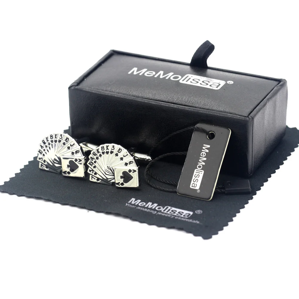 MeMolissa Display Box Calssic Cufflinks 13 Playing Cards Design with Black Men's Shirts Cuff Button Free Tag & Wipe Cloth
MeMolissa Display Box Calssic Cufflinks 13 Playing Cards Design with Black Men's Shirts Cuff Button Free Tag & Wipe Cloth