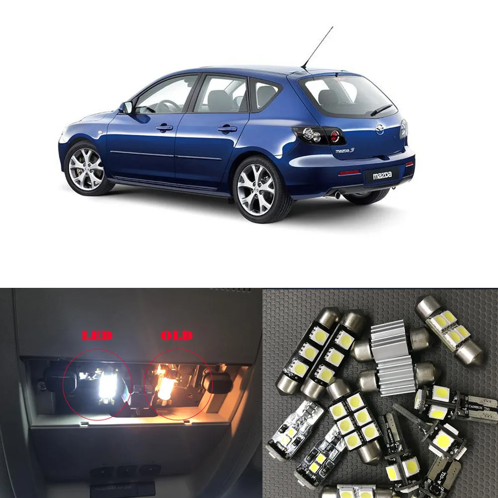 8Pcs White Canbus LED Lamp Car Bulbs Interior Package Kit For 2004-2009 Mazda 3 Map Dome Trunk Plate Light
8Pcs White Canbus LED Lamp Car Bulbs Interior Package Kit For 2004-2009 Mazda 3 Map Dome Trunk Plate Light
